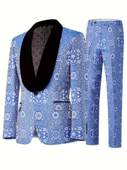 Mens Suits Tuxedo Suit Set Slim Fit 2pcs Luxurious Party Dinner Jacket Pants