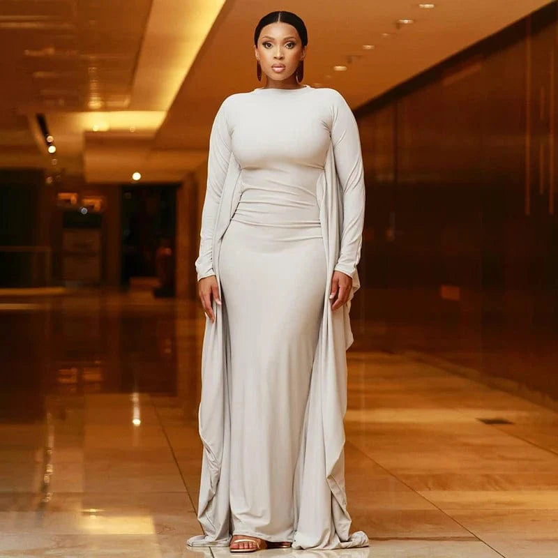 Dress Women Autumn New Solid Long Sleeves Fashion O - Neck Batwing Sleeve Clothing Sexy Party Club Slim Dress Lady Elegant Dresses - SHOWLU FASHION STORE