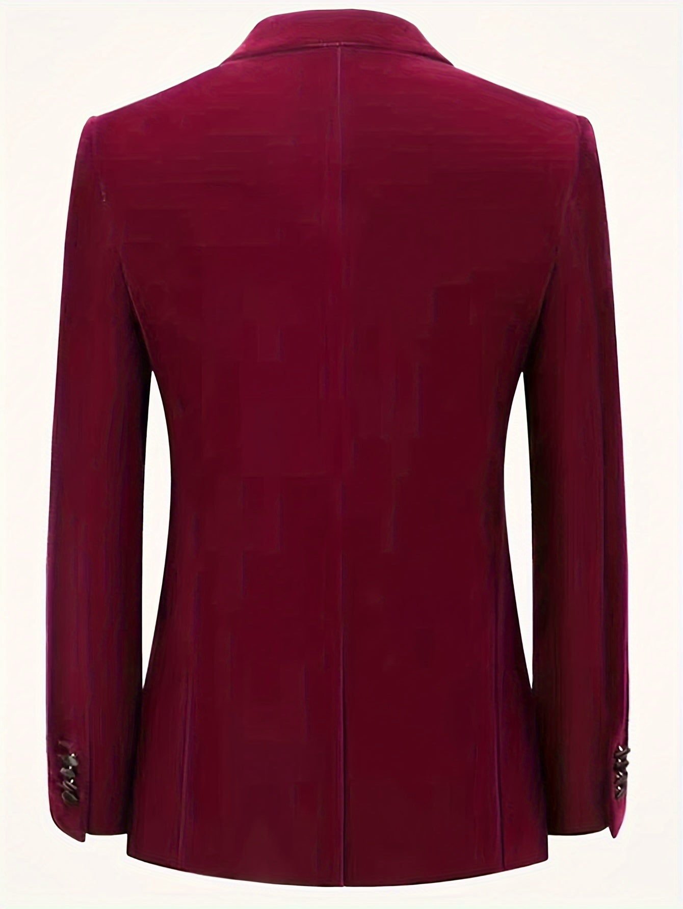 Men's Elegant Velvet Blazer - Royal Blue, Long Sleeve, Double-Breasted with Pockets, Notched Lapel, Perfect for Fall and Winter Formal Events SHOWLU FASHION STORE