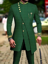 Men's Casual Long-sleeved Two-piece Suit, Mid-length Top And Trousers