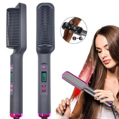 Electric Hot Comb Multifunctional Straight Hair Straightener Comb Negative Ion Anti - Scalding Styling Tool Straightening Brush - SHOWLU FASHION STORE