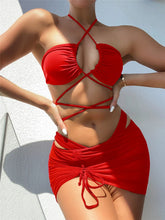 Elegant Three - Piece Beach Swimsuit Set - SHOWLU FASHION STORE