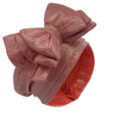 Elegant Woman's Turban Cap with Multi - layer Bowknot African Ready Gele Headtie Lady Headwrap Bonnet Gold Turbante Mujer - SHOWLU FASHION STORE