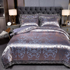 European Style Jacquard Bedding Set Home Comefortable Duvet Cover Quality Quilt Cover And Pillowcase Flower Lace Bedsheet Sets - SHOWLU FASHION STORE