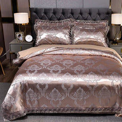 European Style Jacquard Bedding Set Home Comefortable Duvet Cover Quality Quilt Cover And Pillowcase Flower Lace Bedsheet Sets - SHOWLU FASHION STORE