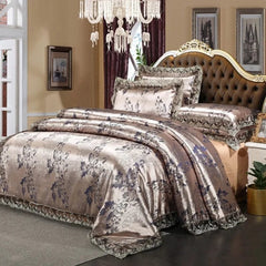 European Style Jacquard Bedding Set Home Comefortable Duvet Cover Quality Quilt Cover And Pillowcase Flower Lace Bedsheet Sets - SHOWLU FASHION STORE