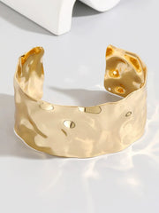 Exaggerated Open - Ended Bracelet Women's Fashion Elegant New Arrival Niche Style Retro Style Metal Texture Bracelet Ruched Face Hand Jewelry - SHOWLU FASHION STORE