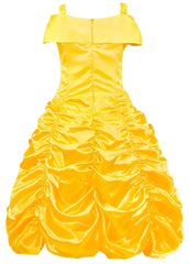 Fancy Girl Princess Dress Beauty Belle Cosplay Costume Snow Christmas Halloween Princess Dress up Children Party Clothes - SHOWLU FASHION STORE