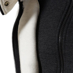 Fashion fleece full face gym Hoodie for men sportswear Spring and autumn men's sports zipper casual sports slim sweater coat - SHOWLU FASHION STORE