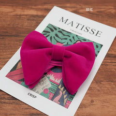 Fashion Men's Oversized Bow Ties Velvet Black Pocket Square Red Navy White Bowknot Tuxedo Accessories Green Handkerchief Cravat - SHOWLU FASHION STORE