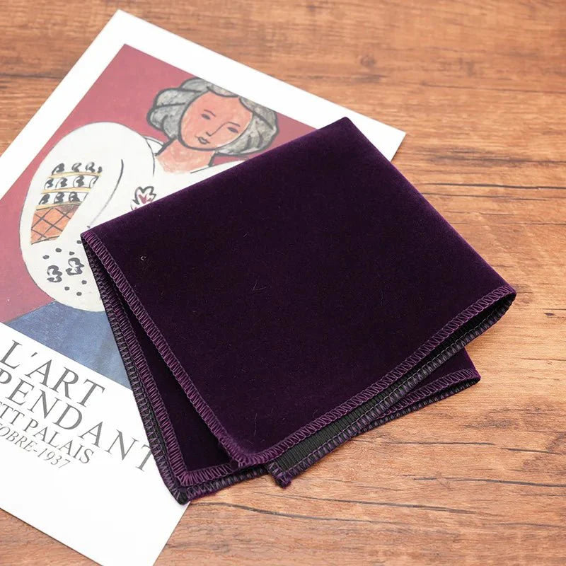 Fashion Men's Oversized Bow Ties Velvet Black Pocket Square Red Navy White Bowknot Tuxedo Accessories Green Handkerchief Cravat - SHOWLU FASHION STORE