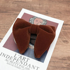 Fashion Men's Oversized Bow Ties Velvet Black Pocket Square Red Navy White Bowknot Tuxedo Accessories Green Handkerchief Cravat - SHOWLU FASHION STORE