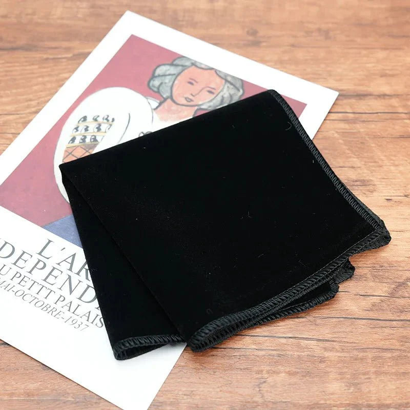 Fashion Men's Oversized Bow Ties Velvet Black Pocket Square Red Navy White Bowknot Tuxedo Accessories Green Handkerchief Cravat - SHOWLU FASHION STORE