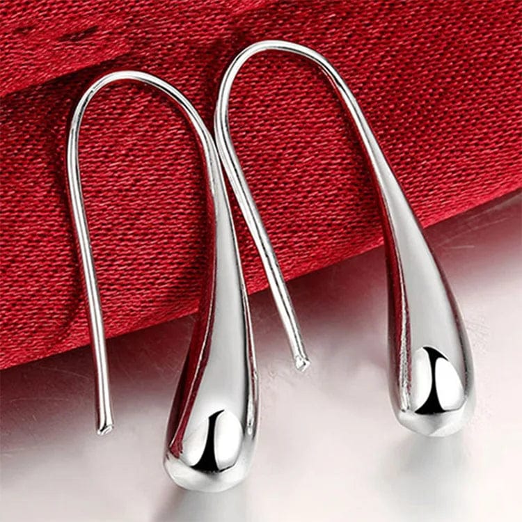 Fashion S925 Silver Needle Earrings Ring Bracelet Set Simple Personality Womens Water Drop Four - piece Jewelry Set for Women Gift - SHOWLU FASHION STORE