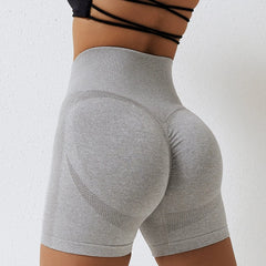 Fashion Seamless Yoga Shorts Peach Hip Raise High Waist Hip - Slimming Fitness Pants Skinny Running Sports Girls Short - Length Pants - SHOWLU FASHION STORE
