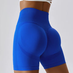 Fashion Seamless Yoga Shorts Peach Hip Raise High Waist Hip - Slimming Fitness Pants Skinny Running Sports Girls Short - Length Pants - SHOWLU FASHION STORE