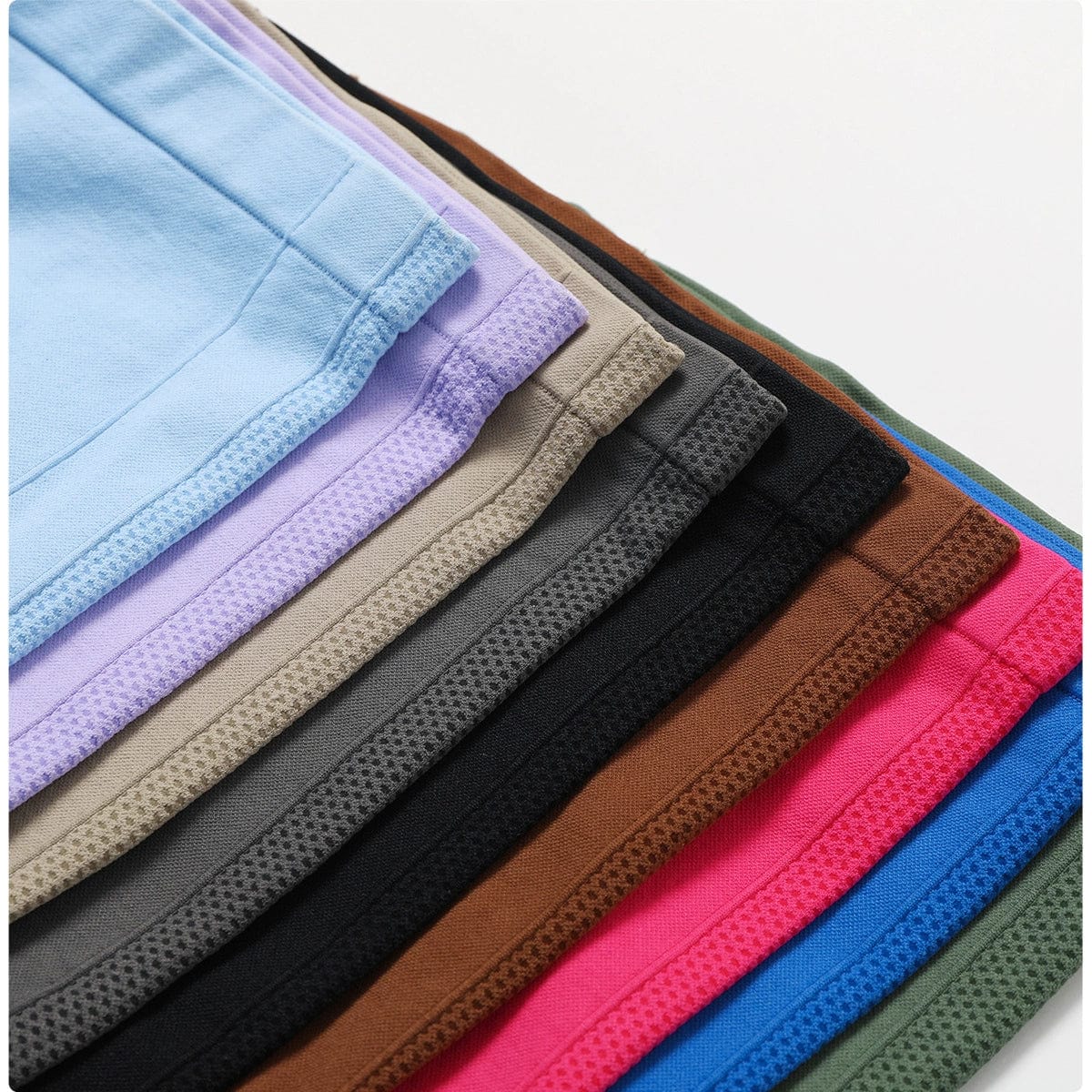 Fashion Seamless Yoga Shorts Peach Hip Raise High Waist Hip - Slimming Fitness Pants Skinny Running Sports Girls Short - Length Pants - SHOWLU FASHION STORE