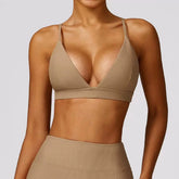 Fashion Thread Quick - Drying Yoga Bra Beauty Back Workout Clothes Women Sexy Outerwear Tight Sports Underwear with Chest Pad - SHOWLU FASHION STORE