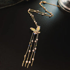 Fashion Unique Design Elegant and Exquisite Double - layer Pearl Love Pendant Necklace Women Jewelry Wedding Party Premium Gift - SHOWLU FASHION STORE