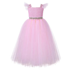 Flower Girls Ruffles Vintage Sequins Lace Party Bridesmaid Gown Pageant Dresses vestido de tul 2021 - SHOWLU FASHION STORE