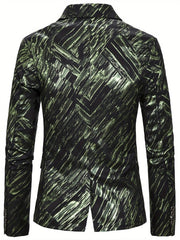 For European And American Gentlemen Western - style Suit Jacket With Middle Eastern Diagonal Pattern - SHOWLU FASHION STORE