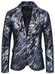 For European And American Gentlemen Western - style Suit Jacket With Middle Eastern Diagonal Pattern - SHOWLU FASHION STORE