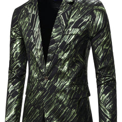 For European And American Gentlemen Western - style Suit Jacket With Middle Eastern Diagonal Pattern - SHOWLU FASHION STORE
