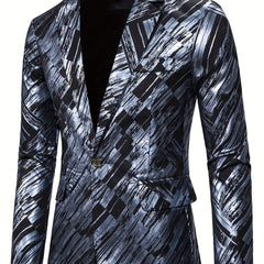 For European And American Gentlemen Western - style Suit Jacket With Middle Eastern Diagonal Pattern - SHOWLU FASHION STORE