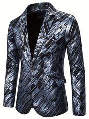 For European And American Gentlemen Western - style Suit Jacket With Middle Eastern Diagonal Pattern - SHOWLU FASHION STORE