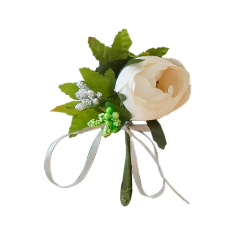 Formal Wedding Outfit for Toddler Solid Vest Gentlemen Suit Corsage Flower Boy Costume Handsome 1 - 6Y Children Kid Autumn Clothes - SHOWLU FASHION STORE