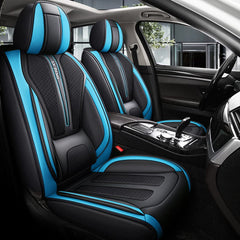 Full Set Car Seat Covers, Sport Style, Universal Fit, Full Coverage, Breathable Mesh, Lumbar Support, Trendy Automotive Seat Protector, All - Season - SHOWLU FASHION STORE