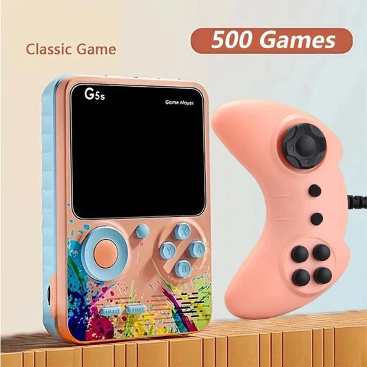 G5S 2.4 Inch Video Game Console Mini Portable Retro TV Handheld Game Player Built - in 500 Games AV Output Support 2 Player - SHOWLU FASHION STORE