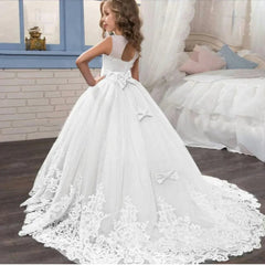 Girls Lace Long Prom Gowns Bridesmaid Kids Dresses For Girls Teens Girl Party Dress Kids Princess Evening Formal Wedding Vestido - SHOWLU FASHION STORE