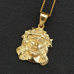 Gold color Jesus 316L stainless steel Charm Pendant Necklace For Women Men Party Jewelry Gift - SHOWLU FASHION STORE