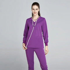 Showlu Fashion Store grey anatomy jogger style doctor nurse medical hospital uniform Clinical scrub suit sets