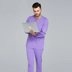 Showlu Fashion Store grey anatomy jogger style doctor nurse medical hospital uniform Clinical scrub suit sets