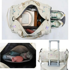 Gym Yoga Sport Dance Bag For Girl Boy Graffiti Letters Printing Travel Fitness Siwmming Dry Wet Waterproof Crossbody Deffle Bag - SHOWLU FASHION STORE