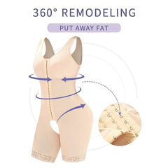High Compression Full Body Shaper Women Slimming Tummy Bodysuit Butt Lifter Postpartum Shapewear Open Crotch Fajas Colombianas - SHOWLU FASHION STORE