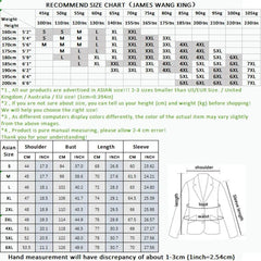 A size recommendation chart for a men's suit featuring height and weight grids and measurements.