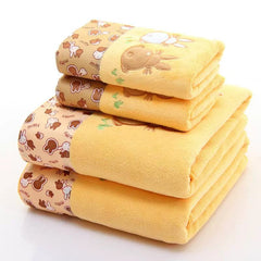 Home Facecloth Bath Towel Suit Comfortable Soft and Thickened Face Cloth Water - Absorbing Quick - Drying Square Towel Gift Box Gift Gift - SHOWLU FASHION STORE
