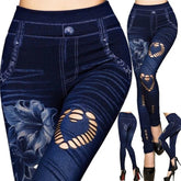 Hot Sexy Women Jean Skinny Jeggings Pants high waist leggings female print ankle - length Slim Legging Fitness Plus Size - SHOWLU FASHION STORE