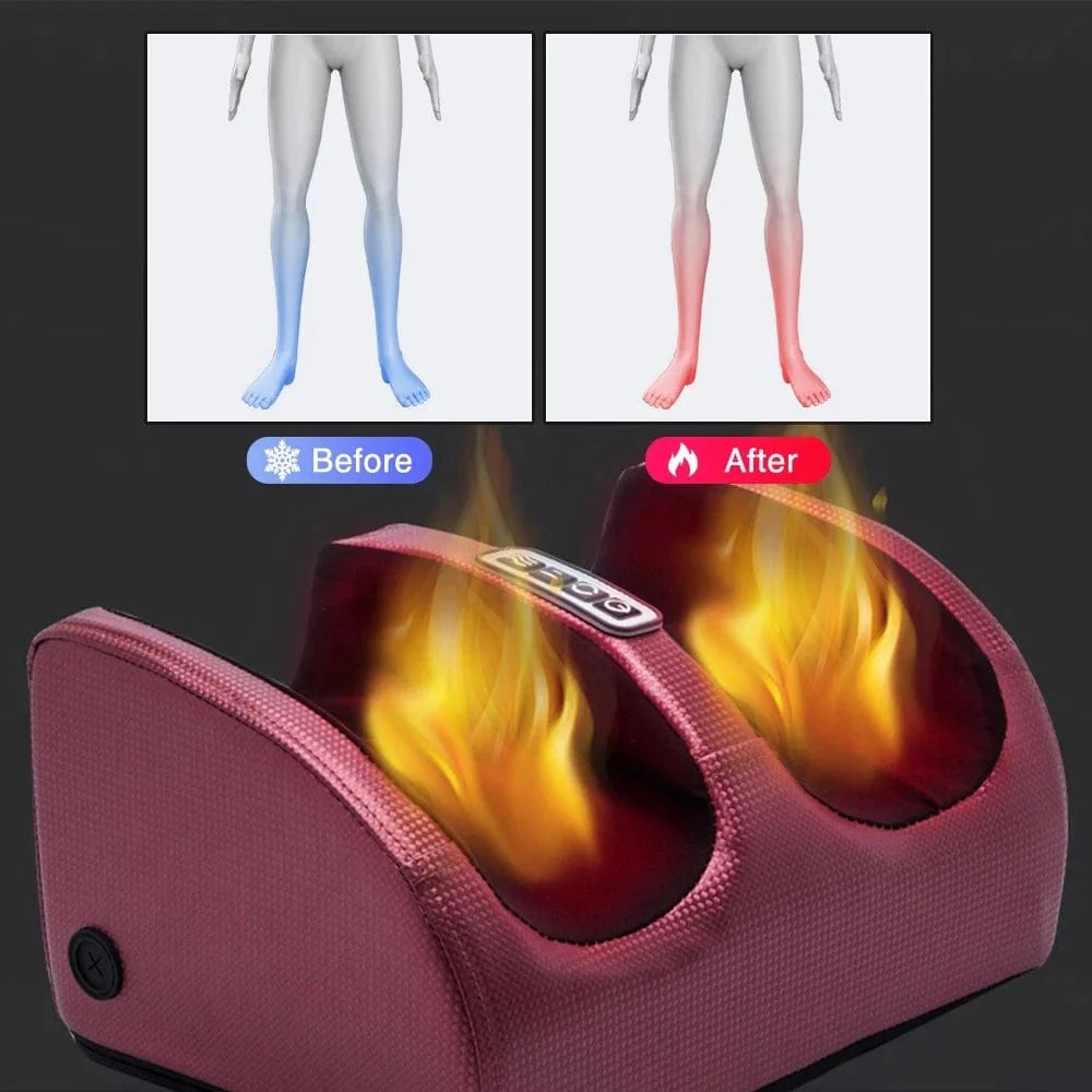 Infrared Heating Foot Massager Rolling Shiatsu Calf Health Care Therapy Deep Tissue Muscles Relieve Fatigue Vibrator Machin - SHOWLU FASHION STORE