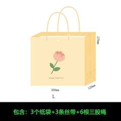 INS Contrast Color Gift Bag Holiday Celebration Gift for Girlfriend Packaging Bag Creative Minimalist Handbag Paper Bag - SHOWLU FASHION STORE