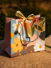 INS Contrast Color Gift Bag Holiday Celebration Gift for Girlfriend Packaging Bag Creative Minimalist Handbag Paper Bag - SHOWLU FASHION STORE