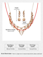 Itacazzo Bride Wedding Luxury Necklace Earring Set Exquisite and Elegant for Ladies Suitable for Party Festivals - SHOWLU FASHION STORE