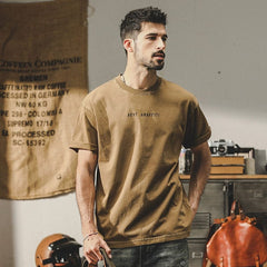 Jereno Cotton Short - Sleeved American Fashion Brand Top T-shirt - SHOWLU FASHION STORE