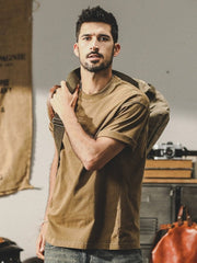 Jereno Cotton Short - Sleeved American Fashion Brand Top T-shirt - SHOWLU FASHION STORE