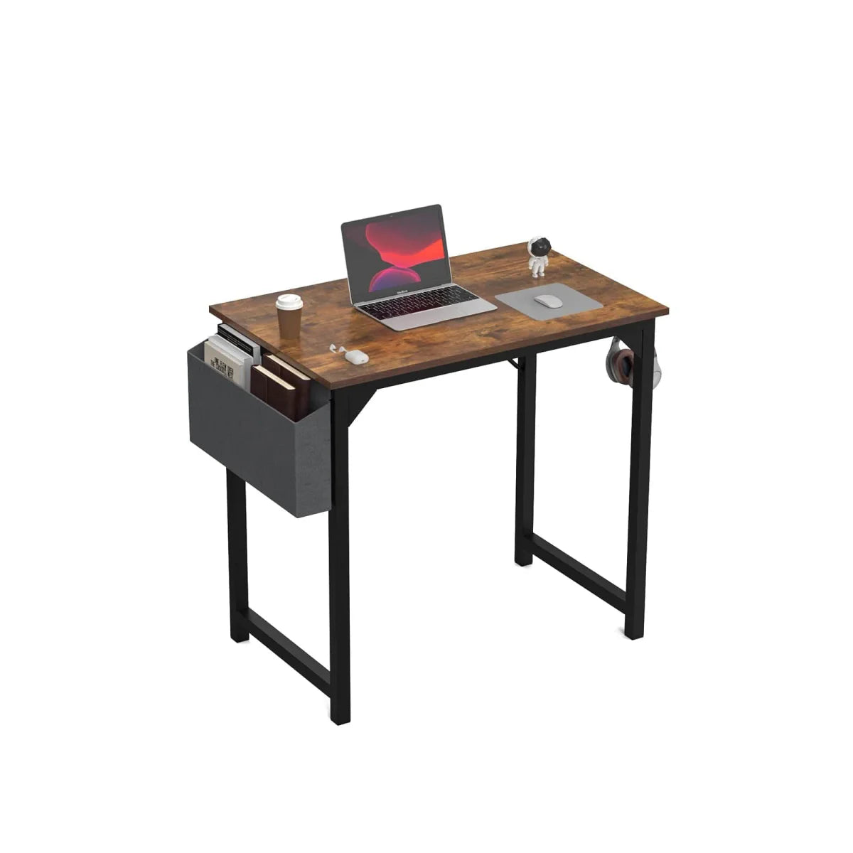 JHK Computer Desk Writing Study Office Gaming Table Modern Simple Style Compact with Side Bag Headphone Hook Easy Assembly - SHOWLU FASHION STORE