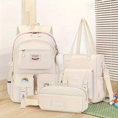 Kawaii Backpack For School With Convertible Shoulder Tote Bag, Cute Multiple Pockets Backpack For Primary Elementary High School, 3 Pcs Set - SHOWLU FASHION STORE