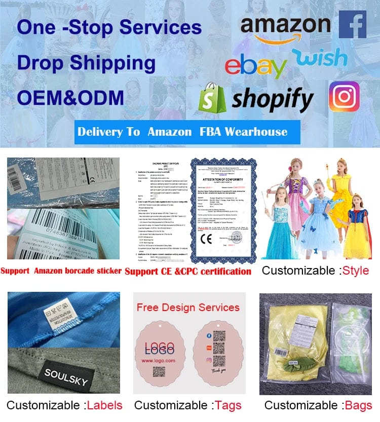 Kids Anime Alice Cosplay Party Costume Halloween Christmas Carnival Dirndl Summer Little Girls Princess Dress with Accessories - SHOWLU FASHION STORE